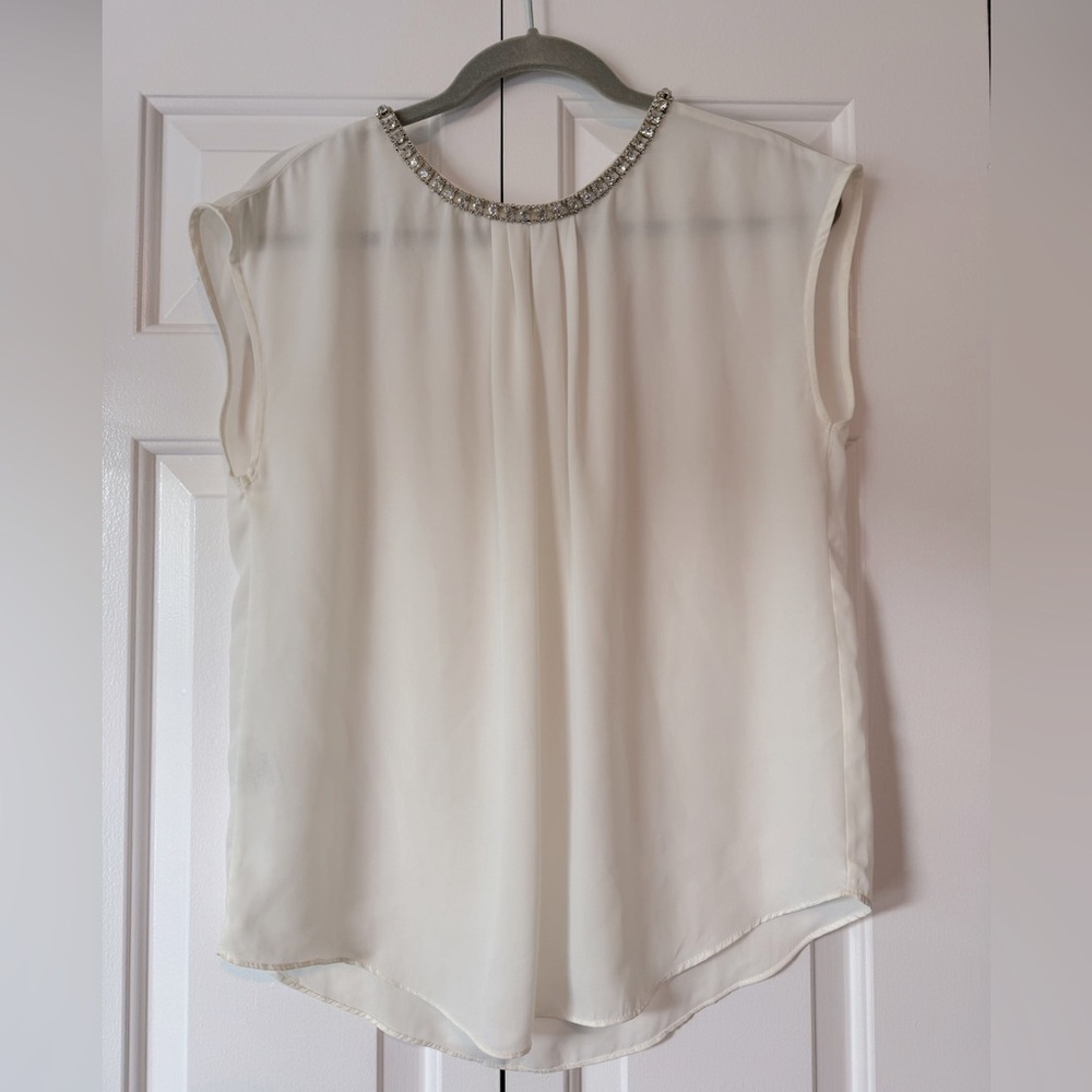Folic Rhinestone Collar Blouse